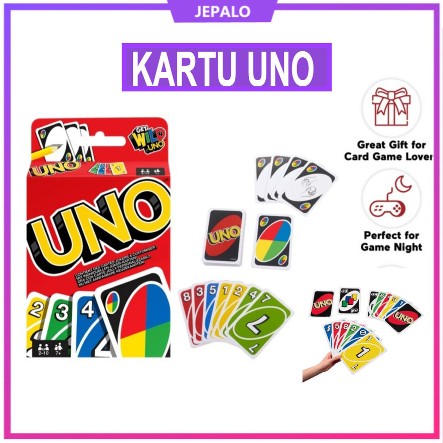 Kartu UNO Original / uno merah / Permainan Kartu Keluarga / Uno Card / Uno Flip / Uno card / permain