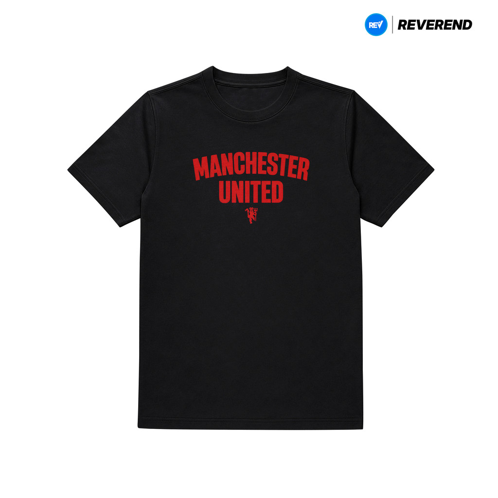 Kaos MU Simple Baju Distro Bola Manchester United Big Size Jumbo Pria Wanita Cotton Combed 24s