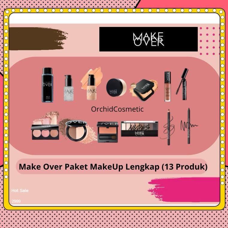 [TIDAK BISA COD][FREE PRODUK MAKE OVER]  Make Over Paket Make Up Lengkap / Make Over Paket Lengkap S