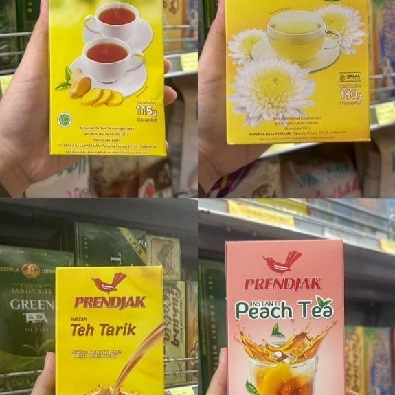 Prendjak Teh Instan ( peach tea/krisantemum/teh jahe/teh tarik)