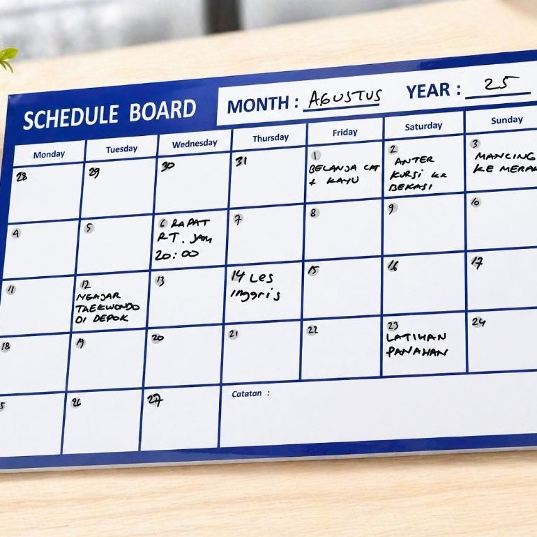 Schedule board,weekly montly yearly Kalender Planner
