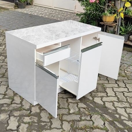 Meja island Top granit tile / meja kompor / meja dapur / meja kitchen / meja kitchen set dapur/lemar