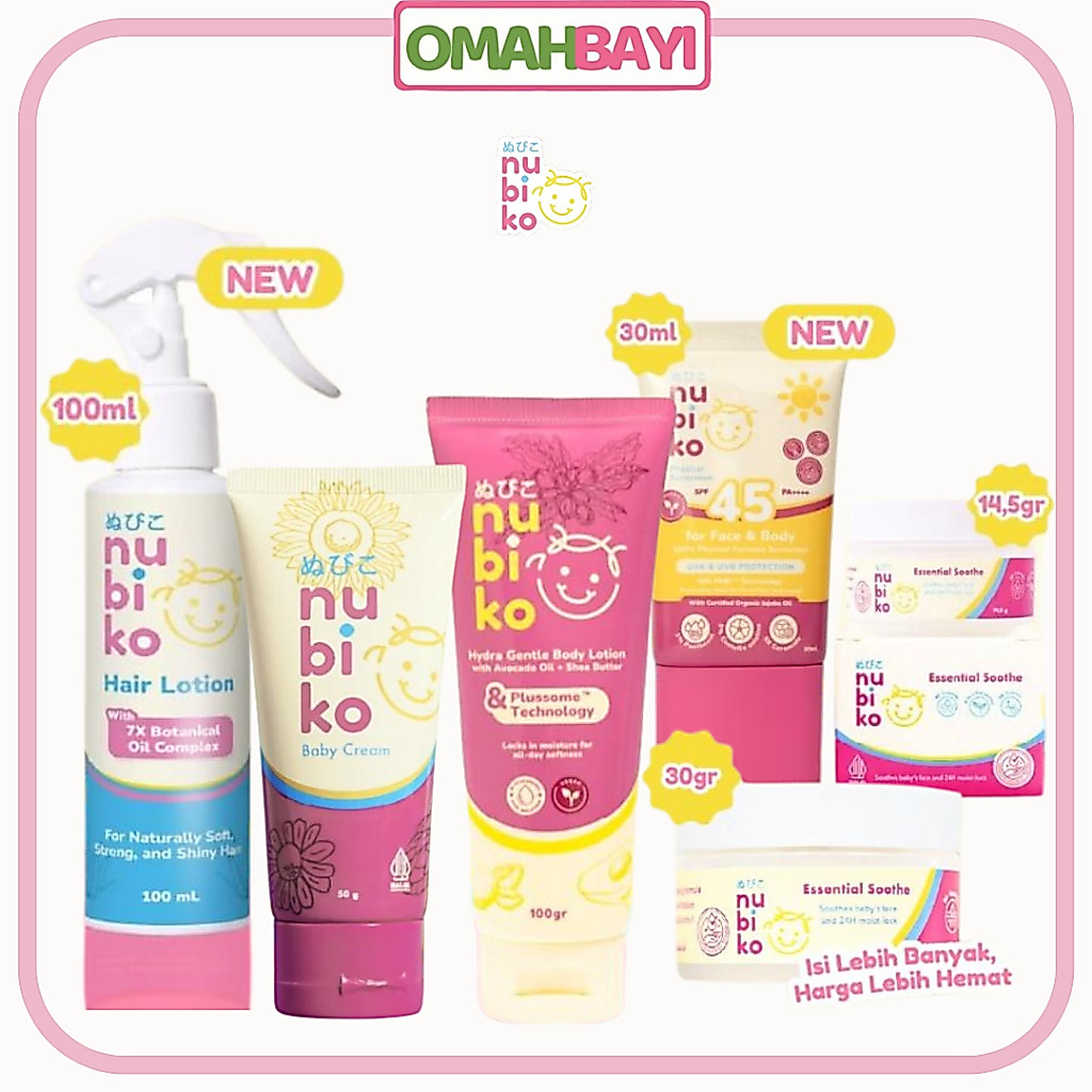 OMAHBAYI - Nubiko Baby Care Series - Baby Cream / Essential Soothe / Hydra Gentle Body Lotion / Hair