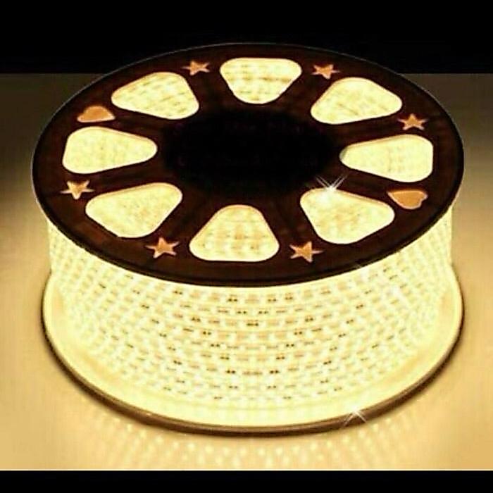 Led strip 5050 warm white meteran / lampu plafon / lampu ceiling led