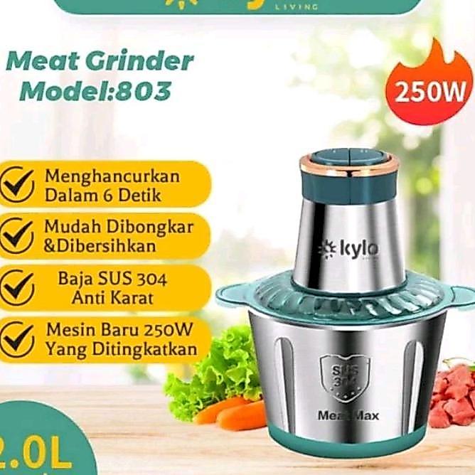 Asli Ori Qme,Kylo,Gse Blender Multifungsi 2Ltr, Chopper Blender Daging Penggiling Meat Blender