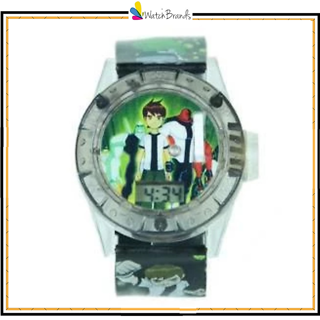 WBS JAM TANGAN ANAK LAKI MURAH KARAKTER PROYEKTOR LASER LAMPU SUARA BEN TEN BEN 10 JA008