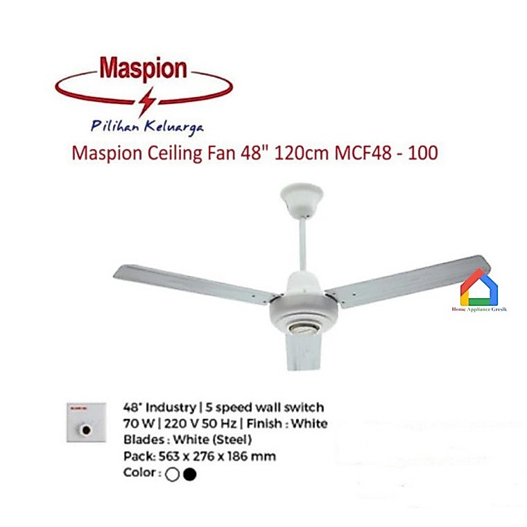 Kipas Angin Baling Baling Maspion / Uchida MCF 48 / Ceiling Fan Maspion / Uchida MCF48