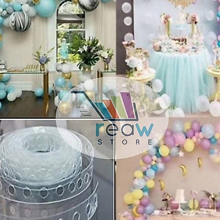 Strip Balon Dekorasi / Stripe Chain Garland Dekorasi Balon 5 Meter