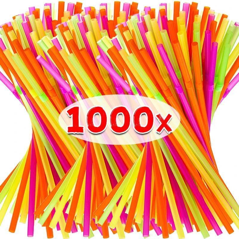 Multicolor Drinking Straws Plastic sposable Bendable Drink Straw for Milk Cola Tea Cocktail Party We