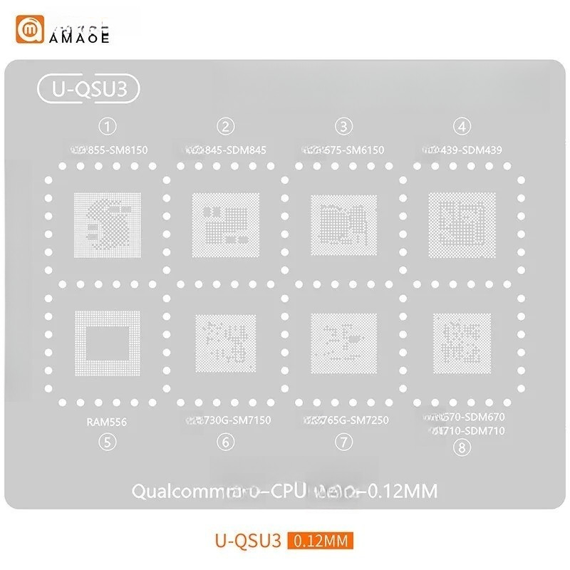 ISP TOOLS Cetakan IC Amaoe QUALCOMM Seri U-QSU3 U-QSU4 U-QSU5 U-QSU6
