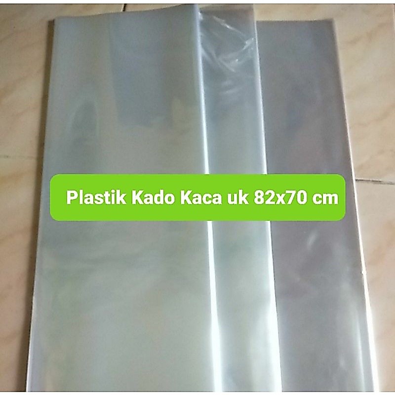 (Lembaran) Plastik Kado Kaca Bening Polos | Plastik Parcel | Plastik Hantaran | Plastik Bening