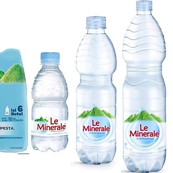 (instant saja) Le Minerale Air Mineral Pegunungan botol besar tanggung kecil