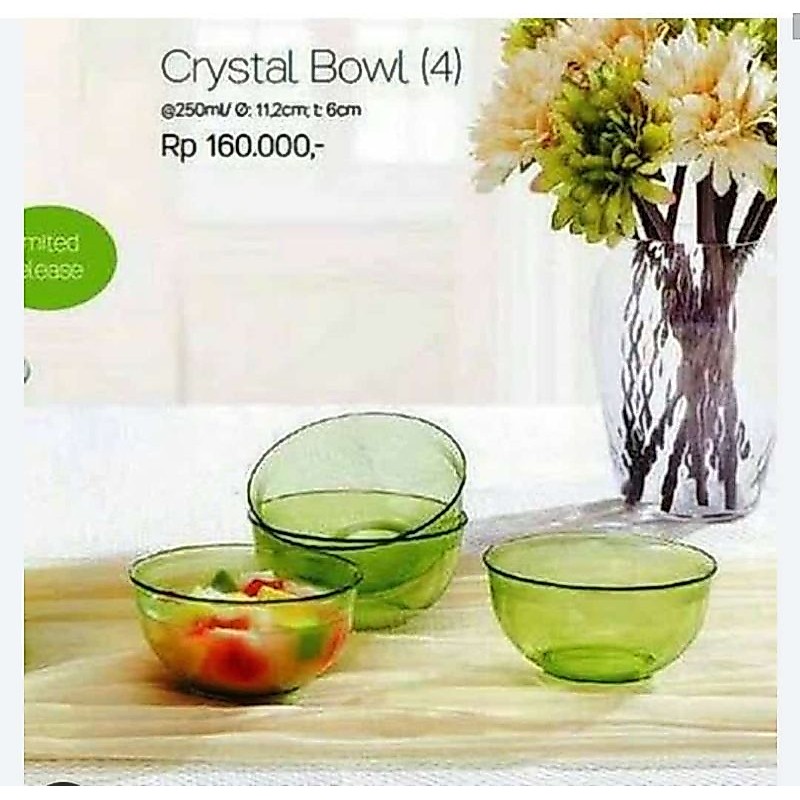 crystal bowl tupperware