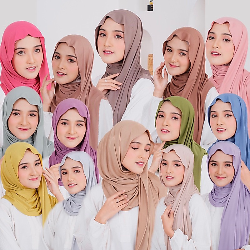 Hijab Pashmina Meleyot Flowy Bahan Jersey Premium Pashmina Mleyot Turkey Shawl Viral