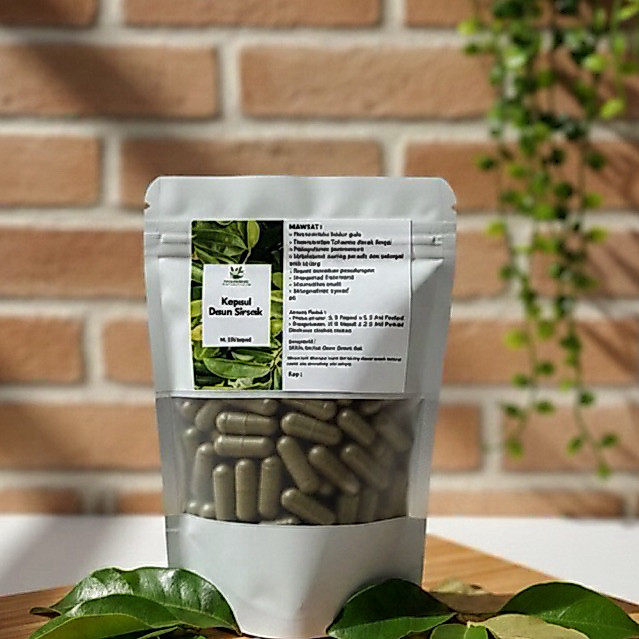 Kapsul Daun Sirsak Isi 100 Asli Herbal