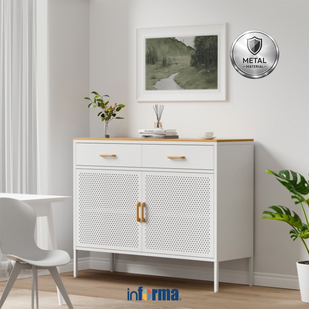 Informa Sydney Kabinet 2 Pintu - Putih Lemari Kabinet Serbaguna Cabinet Penyimpanan Indoor Furniture