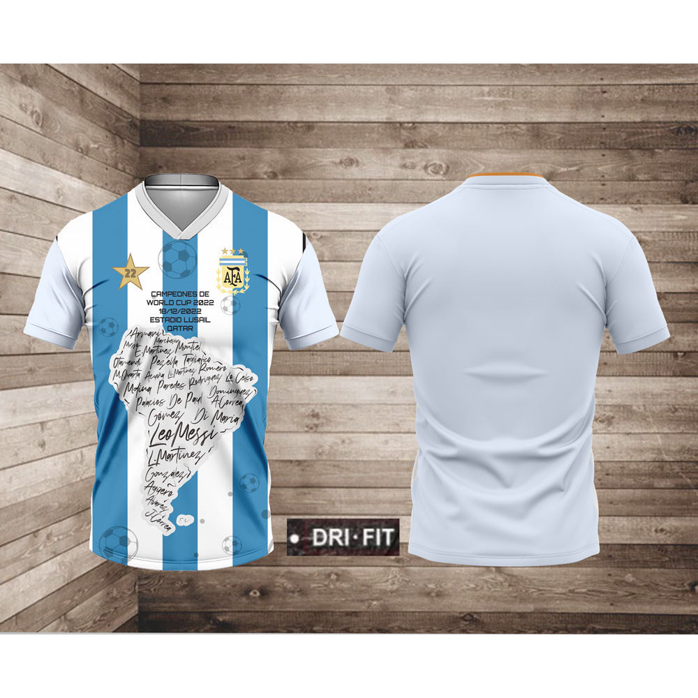 baju argentina juara piala dunia/ jersey bola juara piala dunia 2022/jersey sepak bola juara piala d