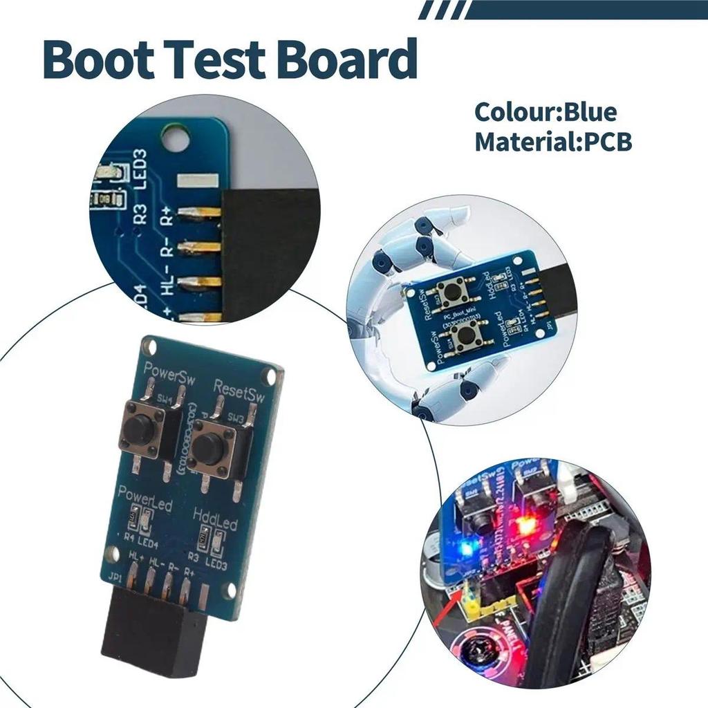 A46U PC-Boot-Mini Motherboard Boot Test Board 9 Pin PC on/Off Button for PC Motherboard