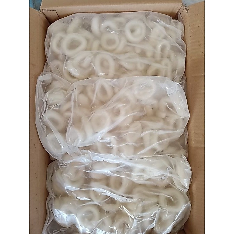 Cumi Ring 1kg / Cumi Ring Calamari Beku / Cumi Kupas / Cumi Ring Squid Frozen