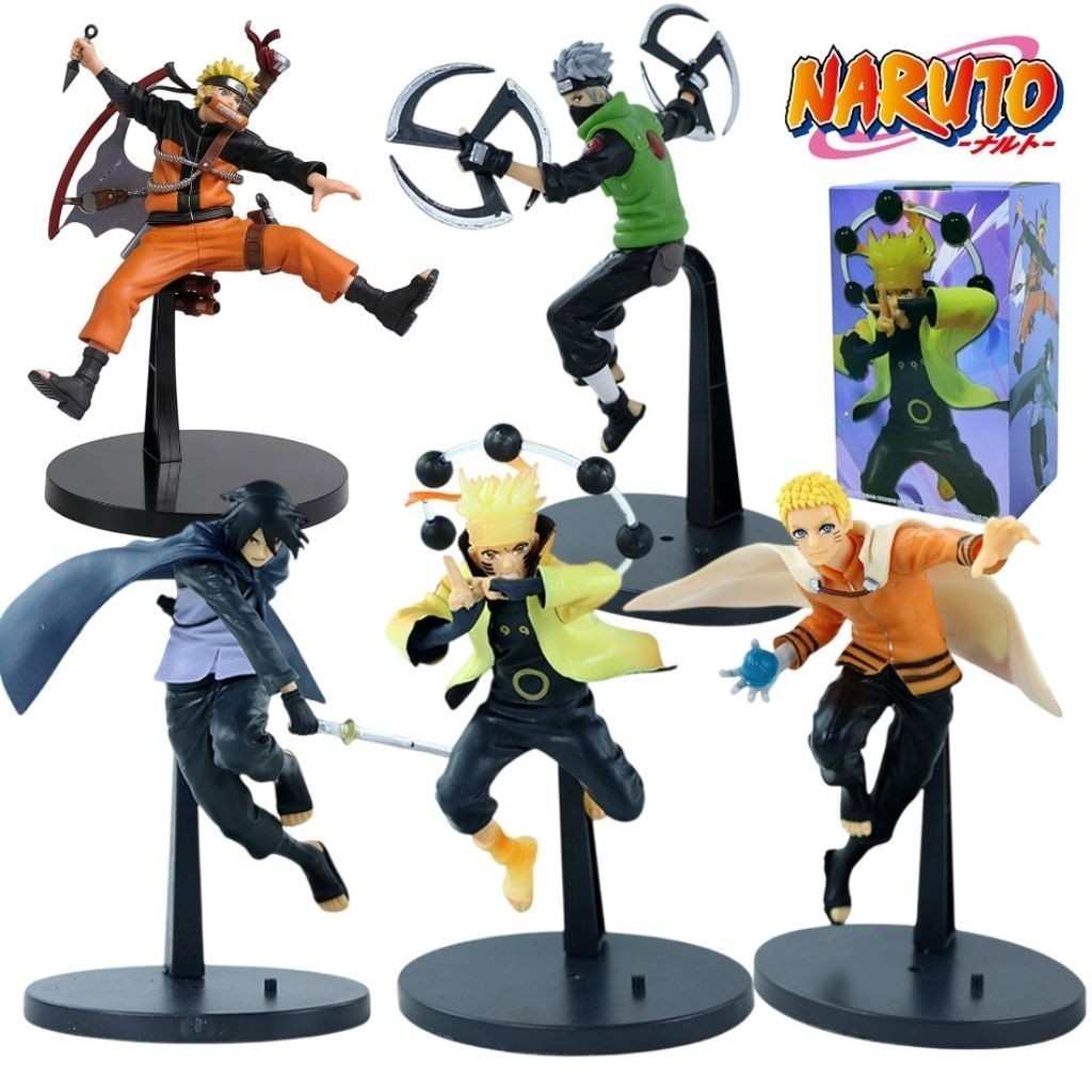 Action Figure Naruto - Pajangan Miniatur Naruto Rikudo Sasuke Kakashi Hokage Kurama Mode