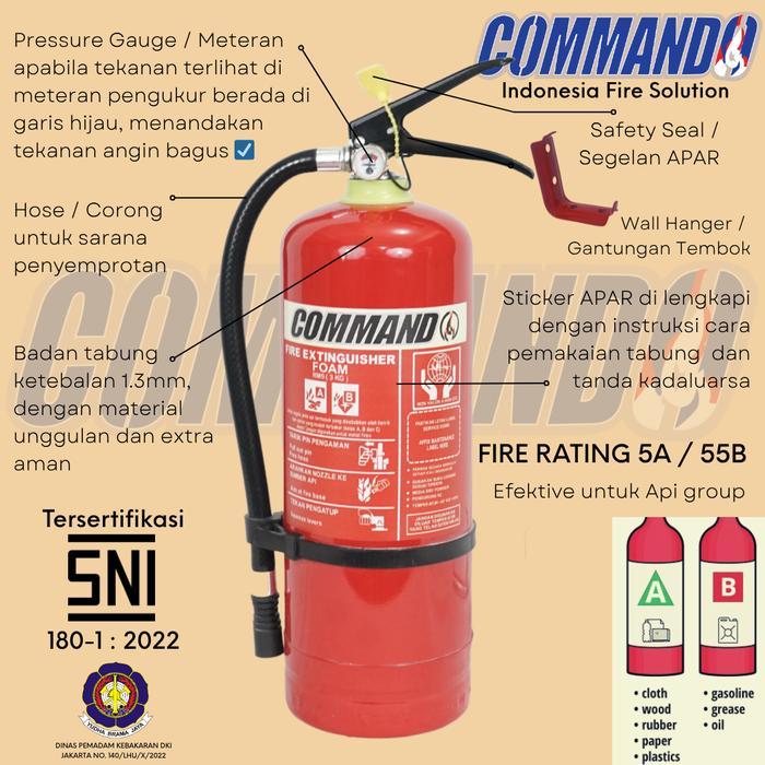 APAR SNI FOAM 3 KG COMMANDO / AFF FOAM 3 L / Komplit Set