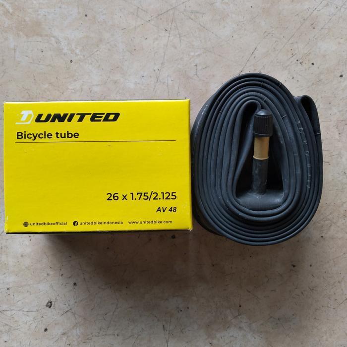 ban dalam sepeda 26 x 1.75 1.95 2.10 2.125 26x1.75 united pentil besar schrader av 48mm mtb