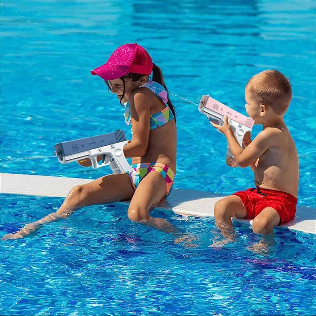 Pistol Air Mainan Elektrik Water Gun Rechargeable 500mAh - 518-2