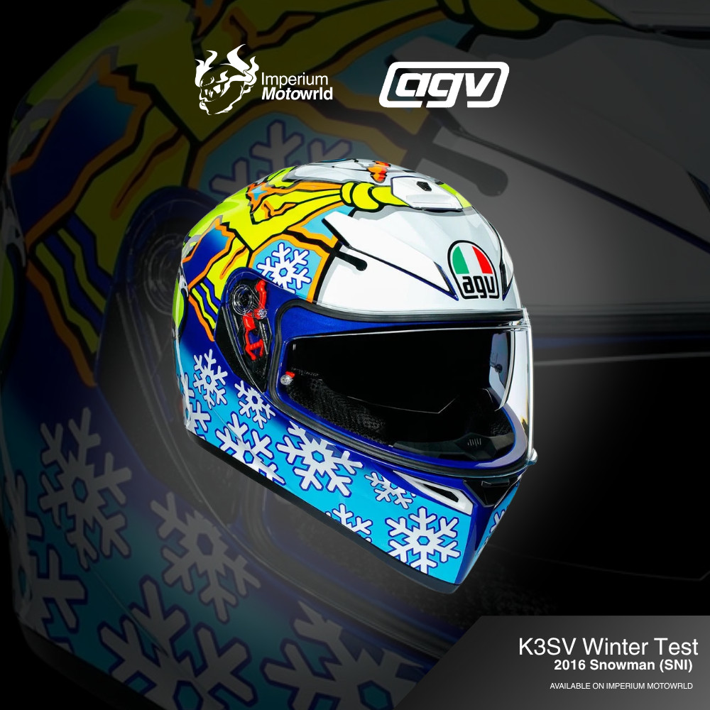 Helm AGV K3SV Winter Test Snowman 2016 | Helmet Full Face Original | SNI | Imperium Motoworld