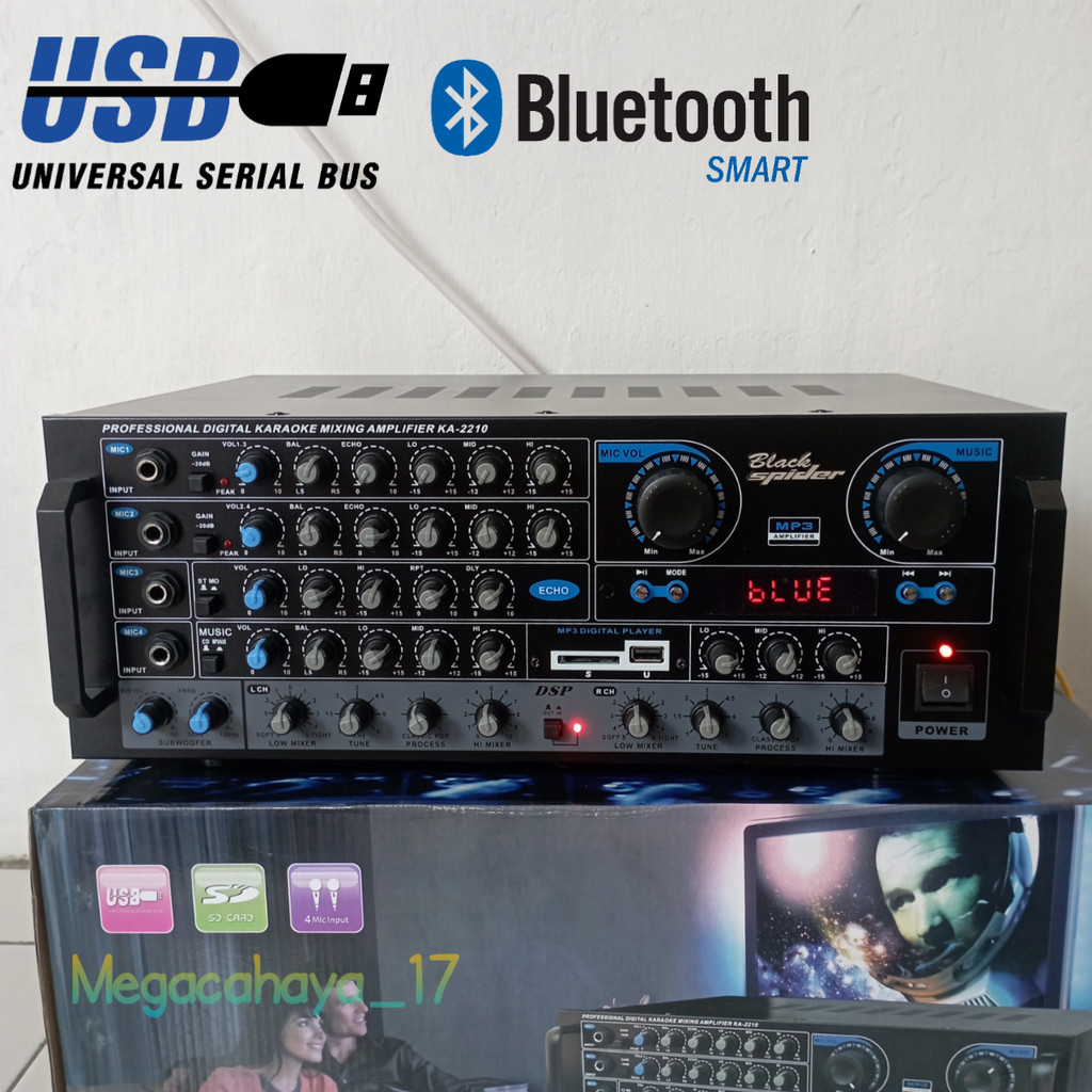 Power Ampli Mixer Bluetooth Karaoke Sound System Indoor dan Outdoor