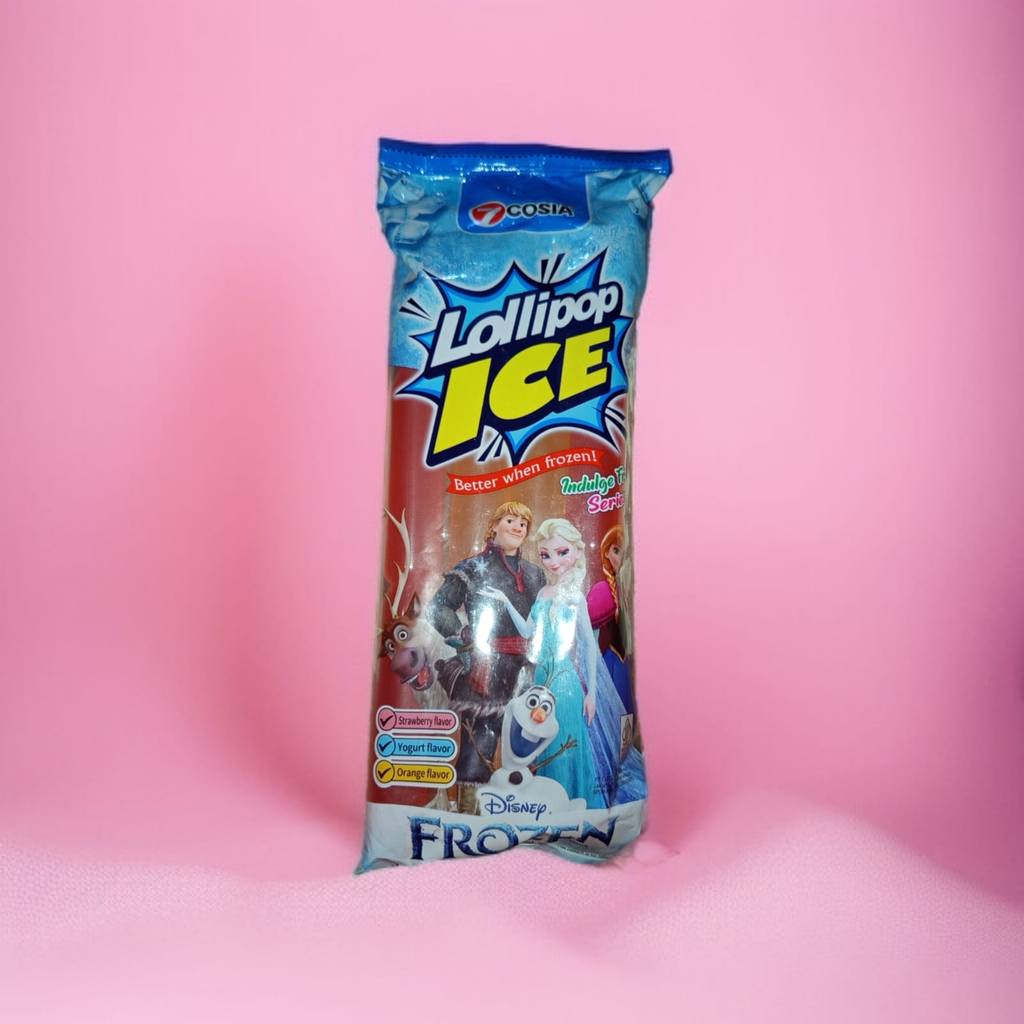 7COSIA - 8pcs 82ml Lollipop Ice-Yogurt ,Rasa Orange Flavor, Yogurt Flavor, Strawberry Flavor