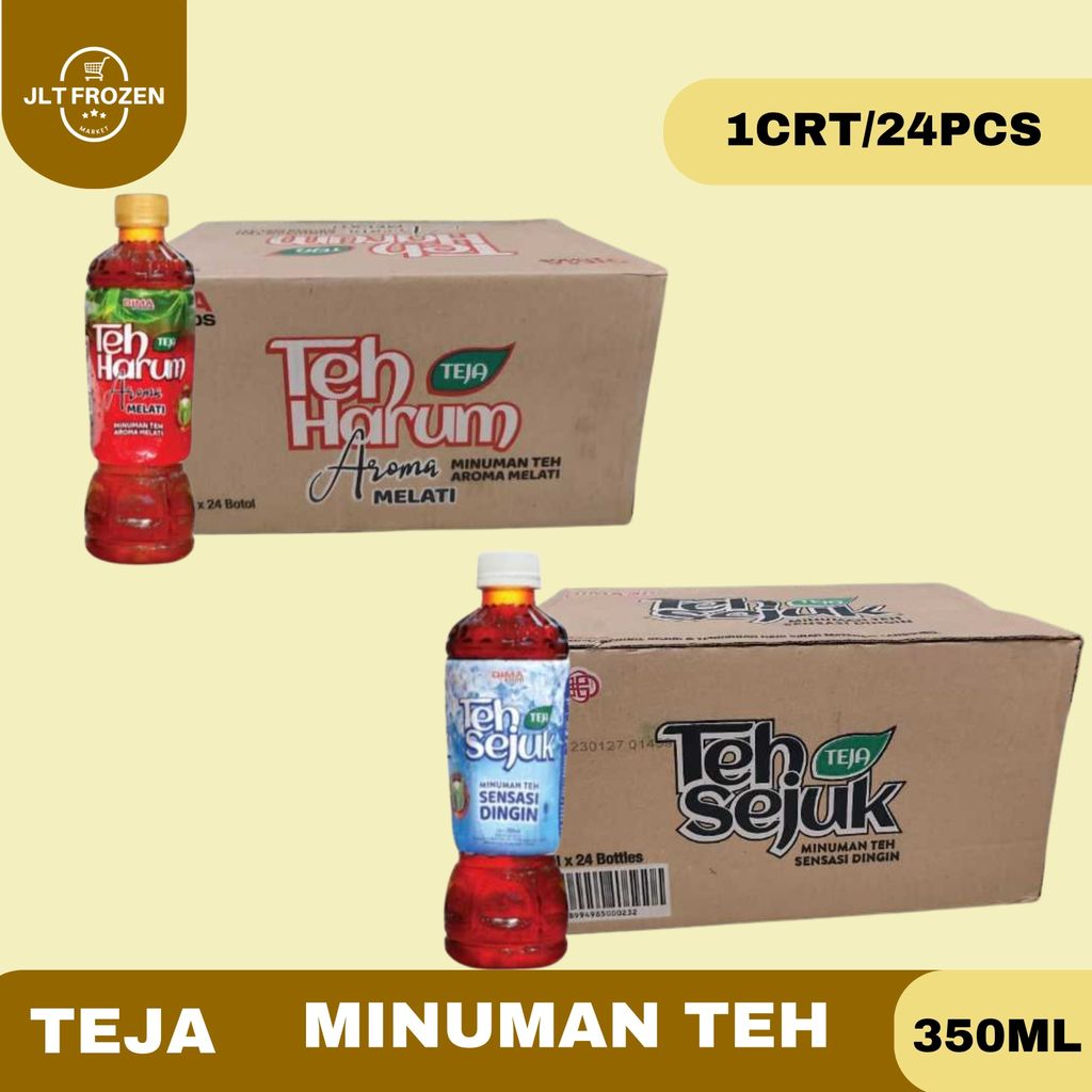 Teja Minuman Teh 350 ML -1CRT/24PCS / Teh Harum / Teh Sejuk / Teh Aroma Melati / Sensasi Dingin / Te