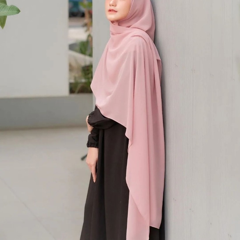 Pashmina Jumbo Ceruty Babydoll Ukuran 200x75cm Hijab Syari Panjang