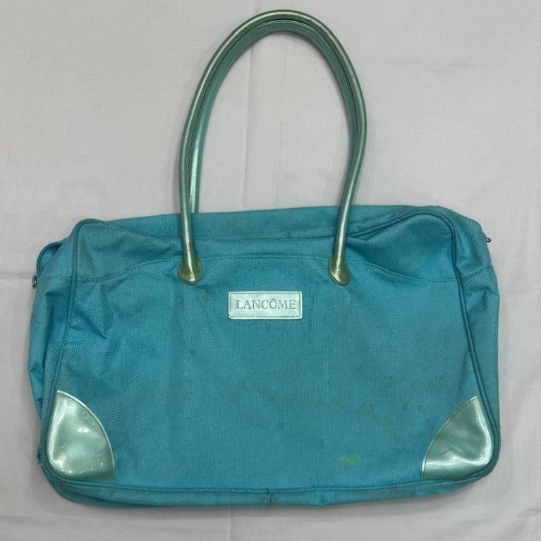 Preloved Lancome Original Tas Tangan Fungsional Biru Terang Biru Besar Big Blue Tote Bag