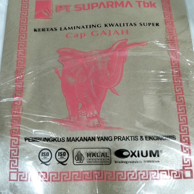 KERTAS PEMBUNGKUS NASI/GAJAH PINK(1BKS)