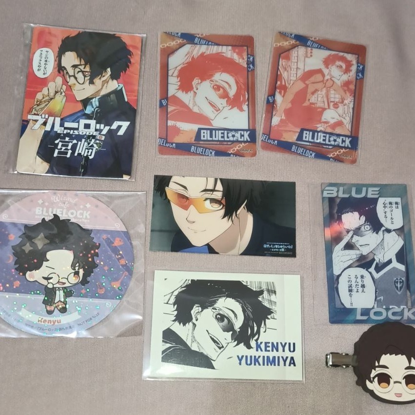 [SET ONLY] Photocard, mini standee, Hairpin official merch Blue Lock - Yukimiya Kenyu