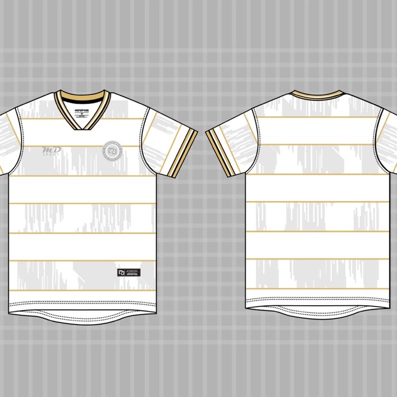 Jersey Putih Gold casual simpel/katalog V1