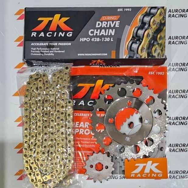 Gear Set Tk 428 Grand / Supra X 100 / Supra Fit Lama / Legenda / Astrea / Win & Rantai Tk O Ring 428