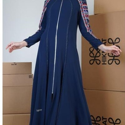 Hikmat Original Fashion A5519 - Abaya Hikmat - Noerbutikmuslim - Gamis Lebaran - Gamis Mewah - Gamis