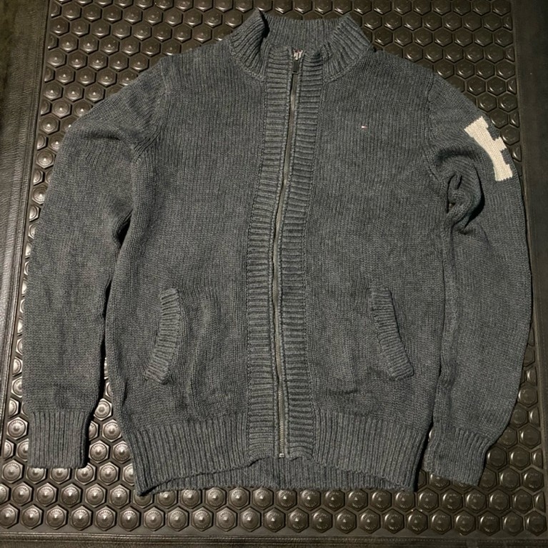 JAKET RAJUT LUXURY TOMMY HILFIGER ABU TUA MEWAH BRANDED