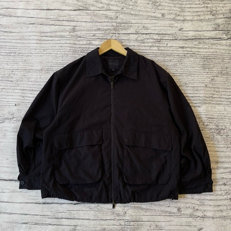Spao for men hitam pekat double ziper