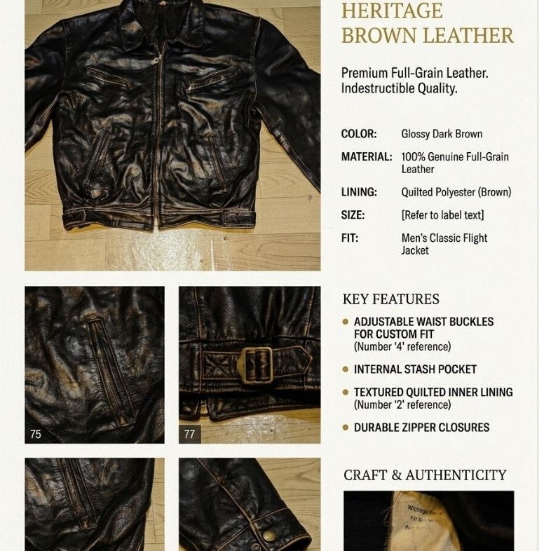 Detroit Jacket Casual Cafe racer Leather Jacket
