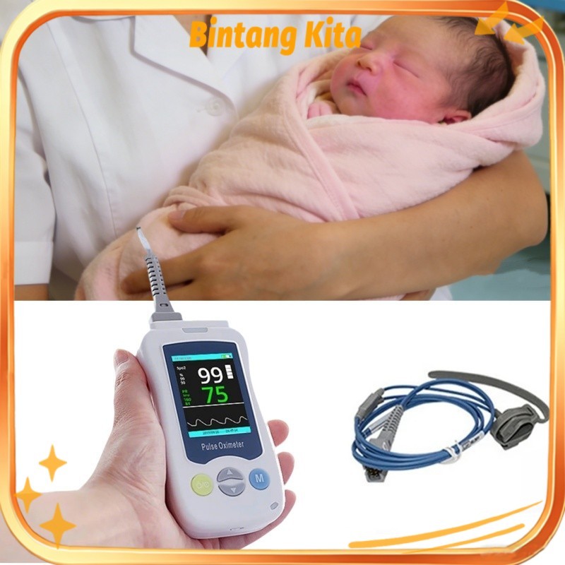 Spo2 Oksimeter Pulsa Dewasa Bayi Baru Lahir Monitor Kesehatan Ujung Jari Peralatan Medis Jari Klip P