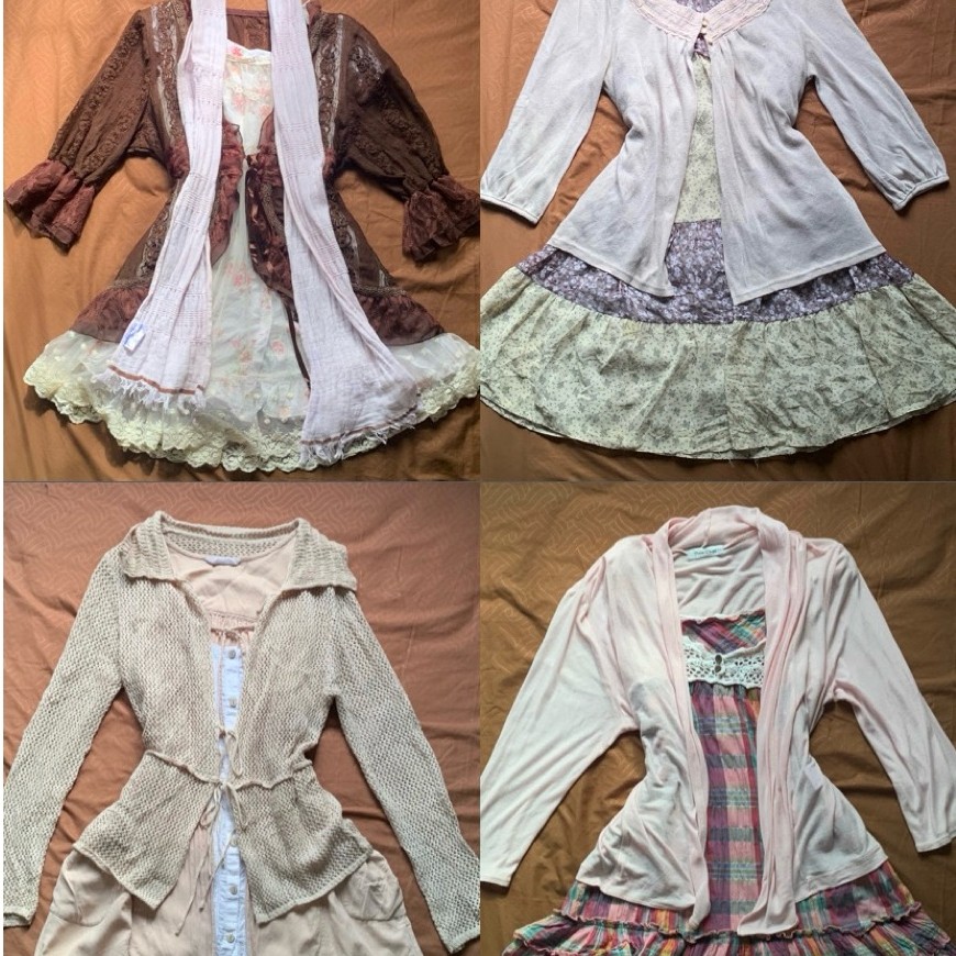 himekaji gyaru acubi gruge fatal frame streetwear Kawaii Pink set| Floral dress| Vintage| Sawako Bla