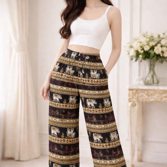 Celana Gajah Thailand /Celana Gajah Kulit / Celana kulit Gajah /Celana kulot motif 11