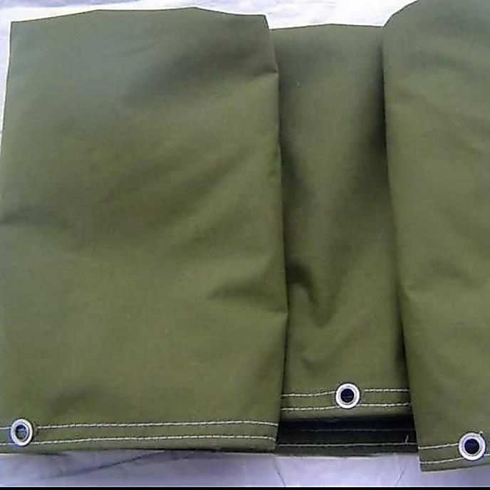 Terpal kain cv custom hijau army/tentara