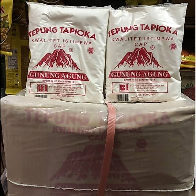 Sagu Gunung Agung kemasan 500 gram / tepung tapioka gunung agung