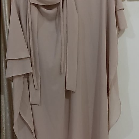 french khimar jumbo krem french khimar dua layer ceruti