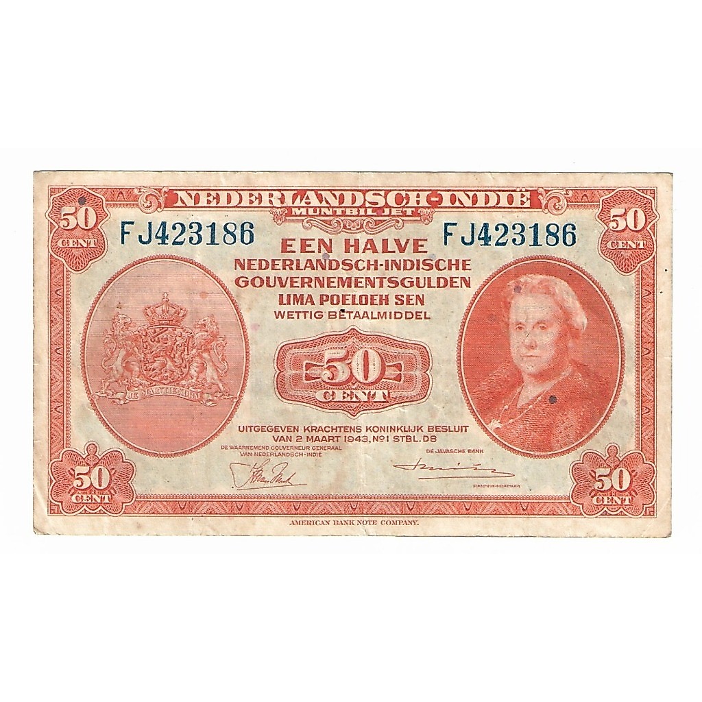 Uang Kuno Belanda 50 Cent NICA