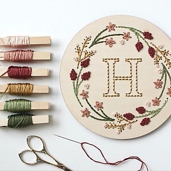 Wooden Embroidery Kit / Paket Sulam Berpola untuk Pemula / Paket Sulam Tangan / DIY Menyulam KIT /