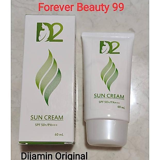 D2 Sun Cream Spf 50 + / Pa +++ 60 Ml - Bpom - Sunscreen Original - Sunblock Waterproof